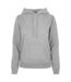 Sweat À Capuche Basic Femme Gris Chiné Build Your Brand-2