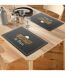 Set de Table à Inscriptions Repas 28x44cm Noir-4