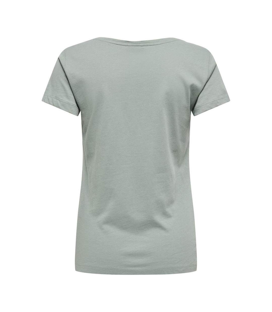 T-shirt vert femme jdy smoke - l-2