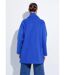 Caban long uni façon drap de laine-2