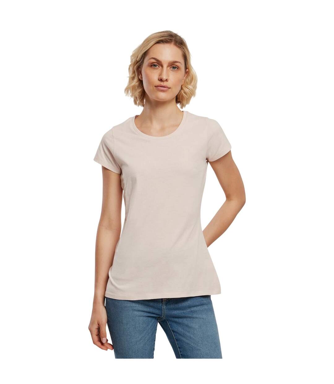 T-shirt Basique Pour Femmes/femmes Rose Build Your Brand-2