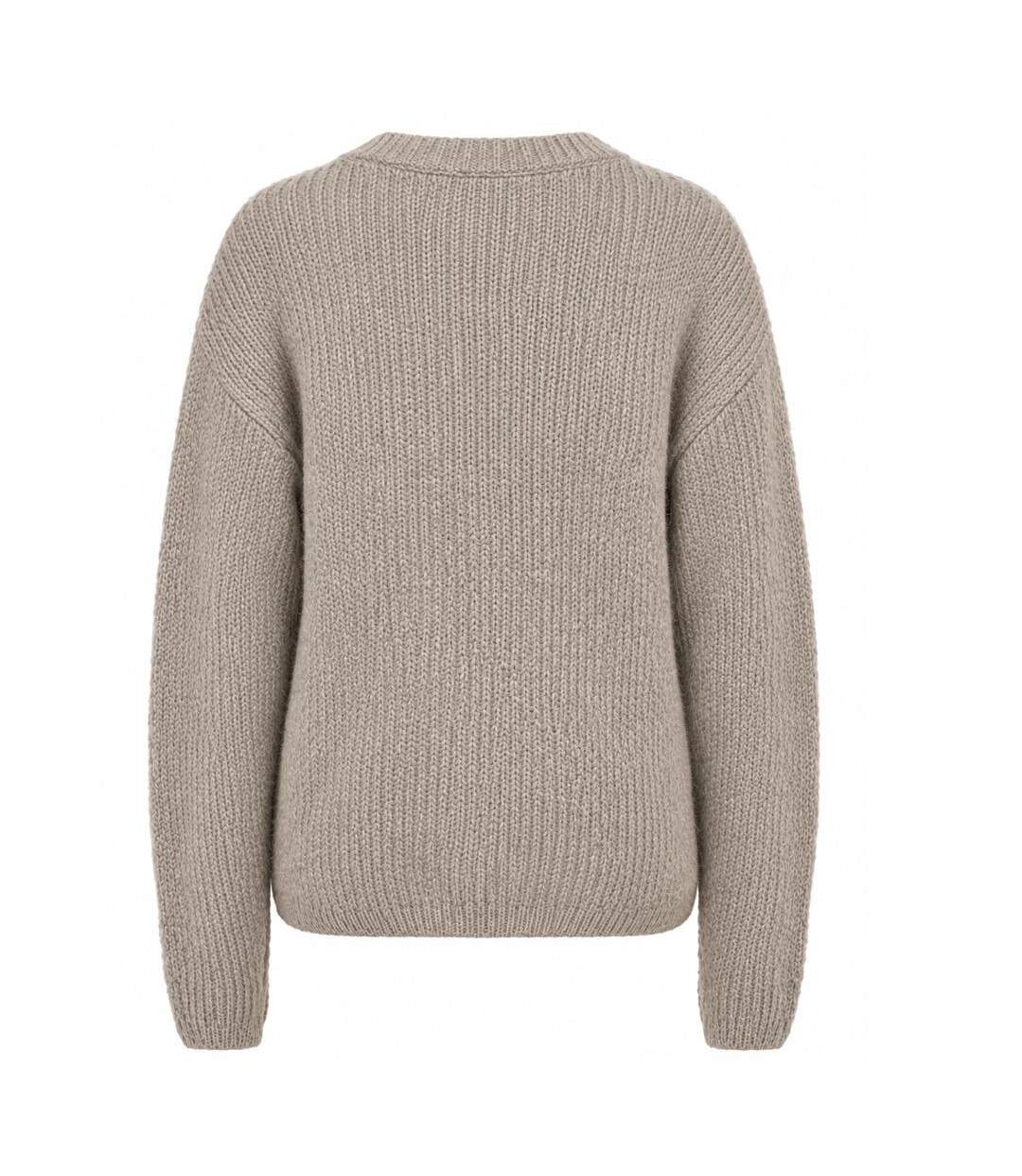 Pull beige chiné femme jdy pullover-1