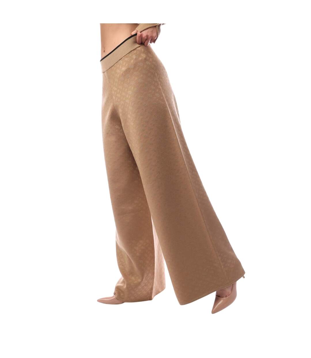 Pantalon Palazzo Motif/style Géométrique Filara Femme Beige Boss-3