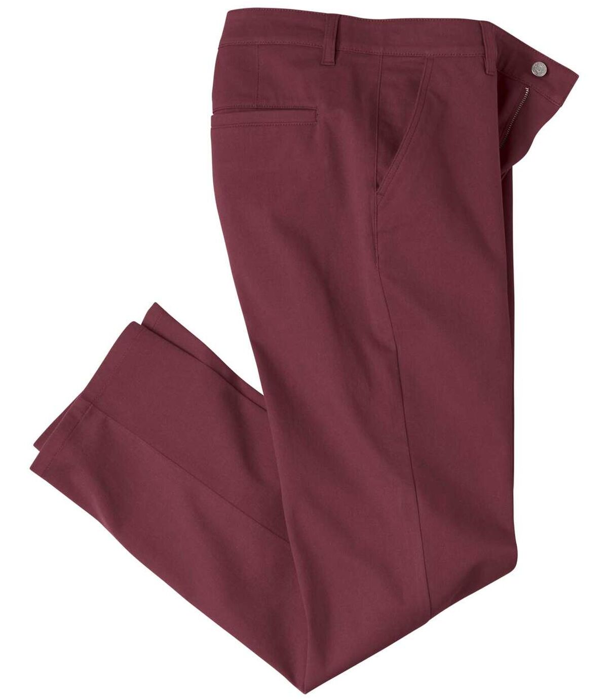 Bordeauxrode elastische chino  Atlas For Men