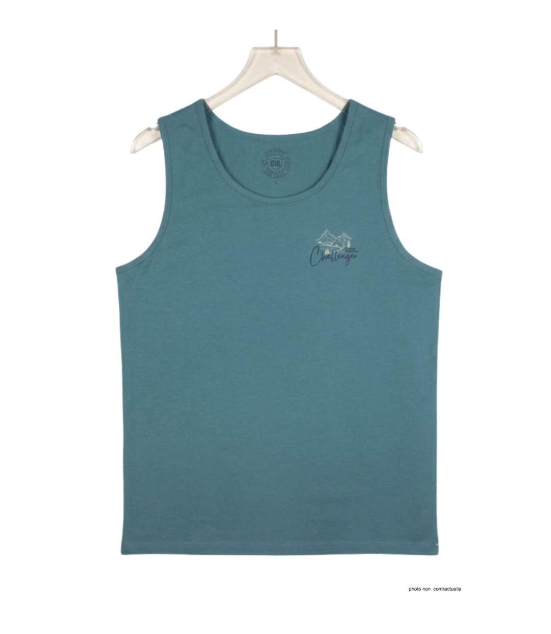 Débardeur Homme Challenger Start 1 en Coton Jersey – Le Basique Vert au Confort Absolu-2