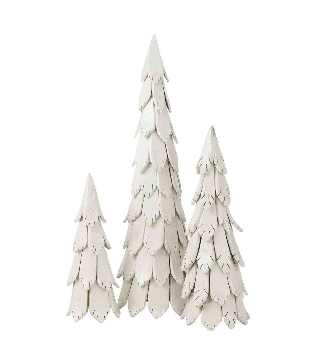 Sapin de Noël en Bois Pieces 120cm Blanc-2