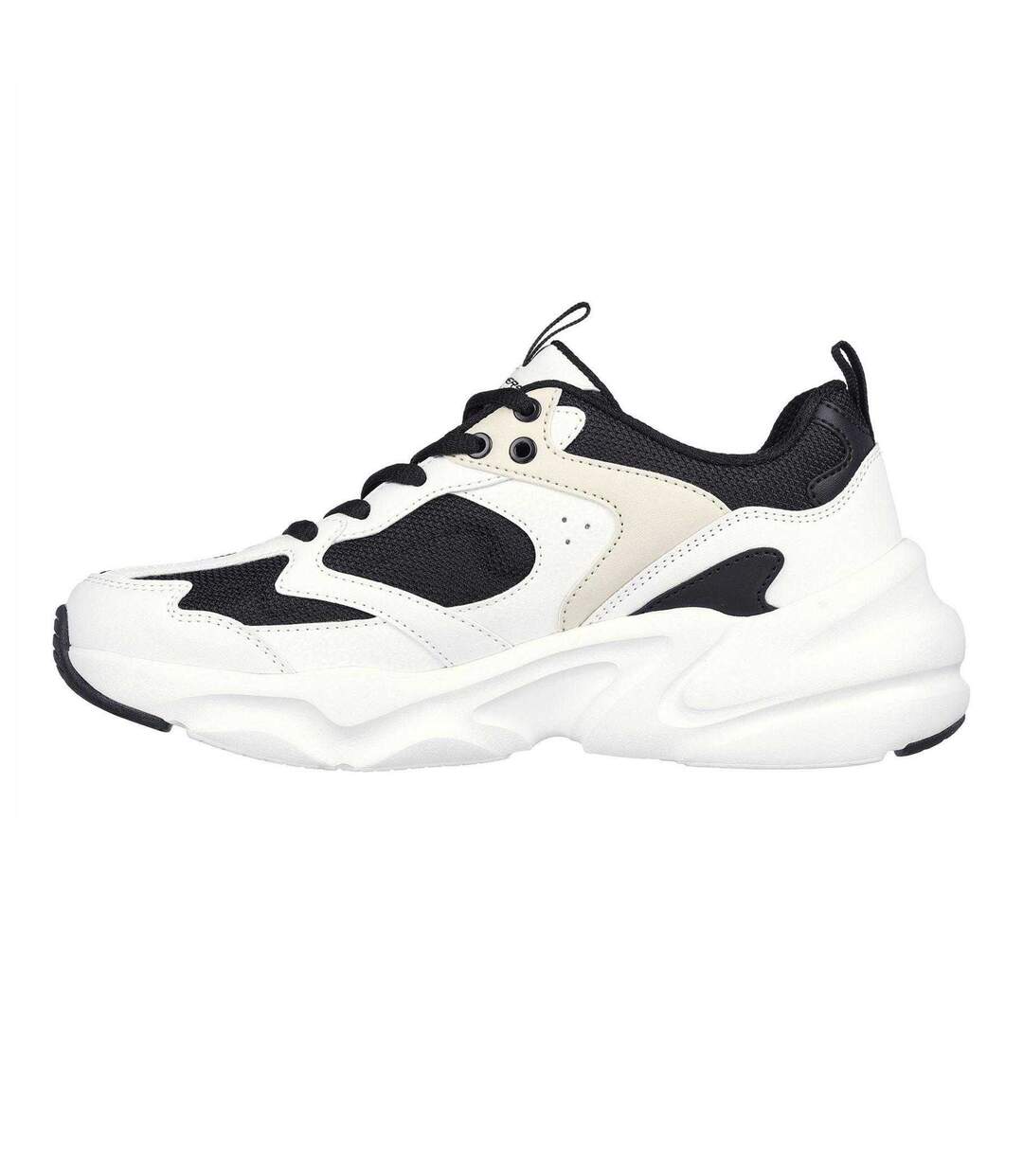 Womens/ladies Bobs Mania 2 Trainers White Black Skechers-2