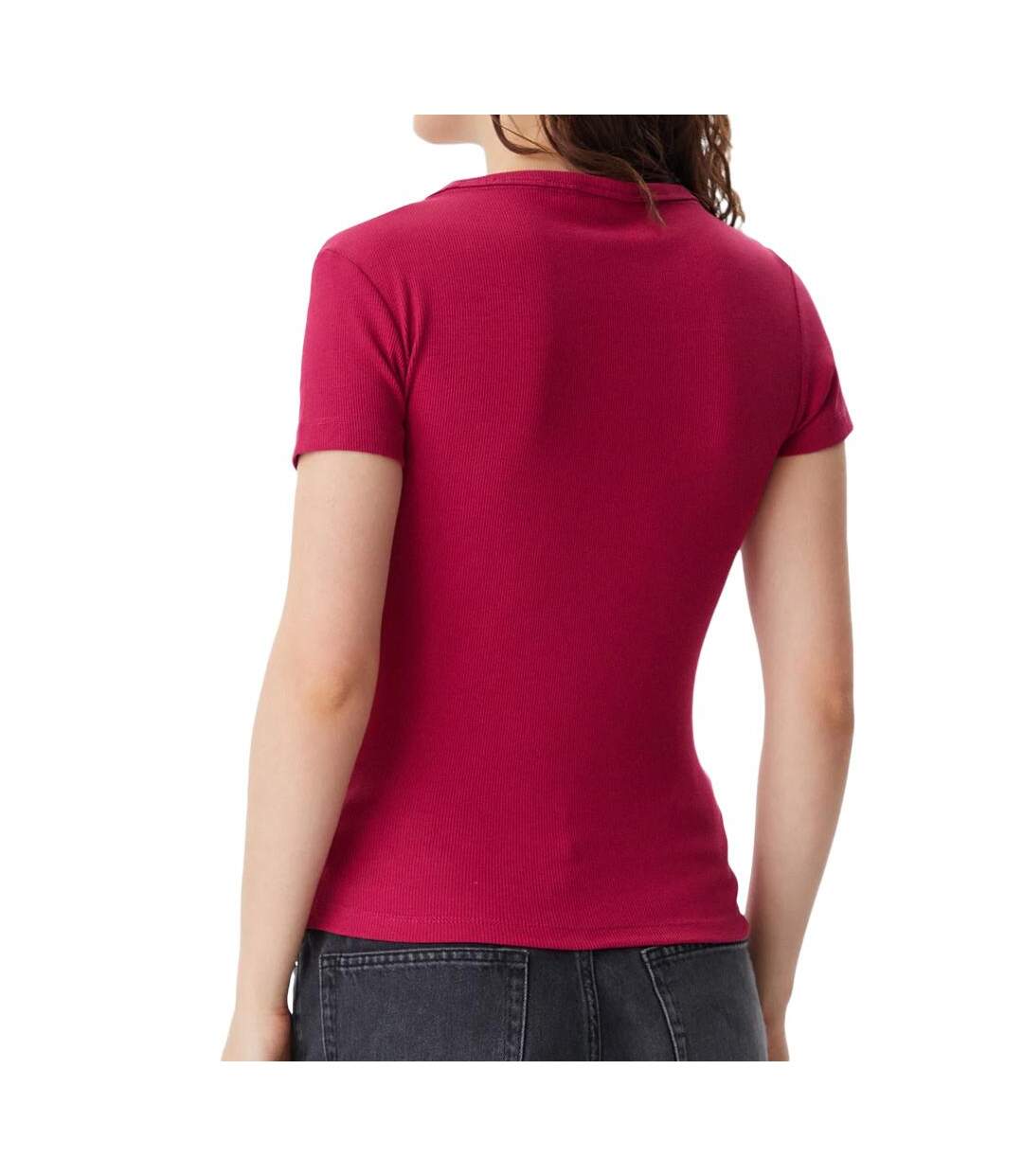 T-Shirt rose fushia femme tommy hilfiger essential - m-2