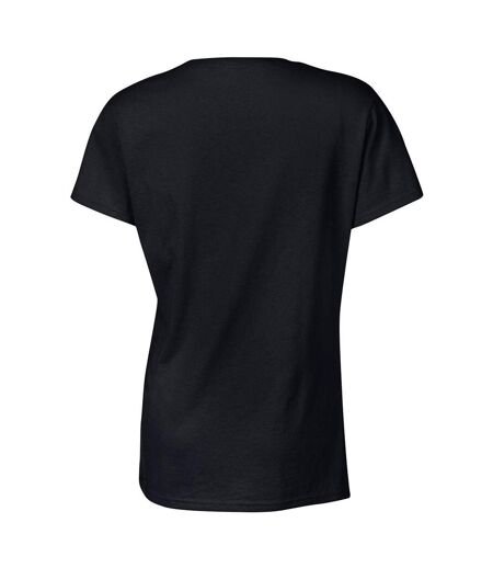 T-shirt À Manches Courtes Coupe Féminine Femme Noir Gildan