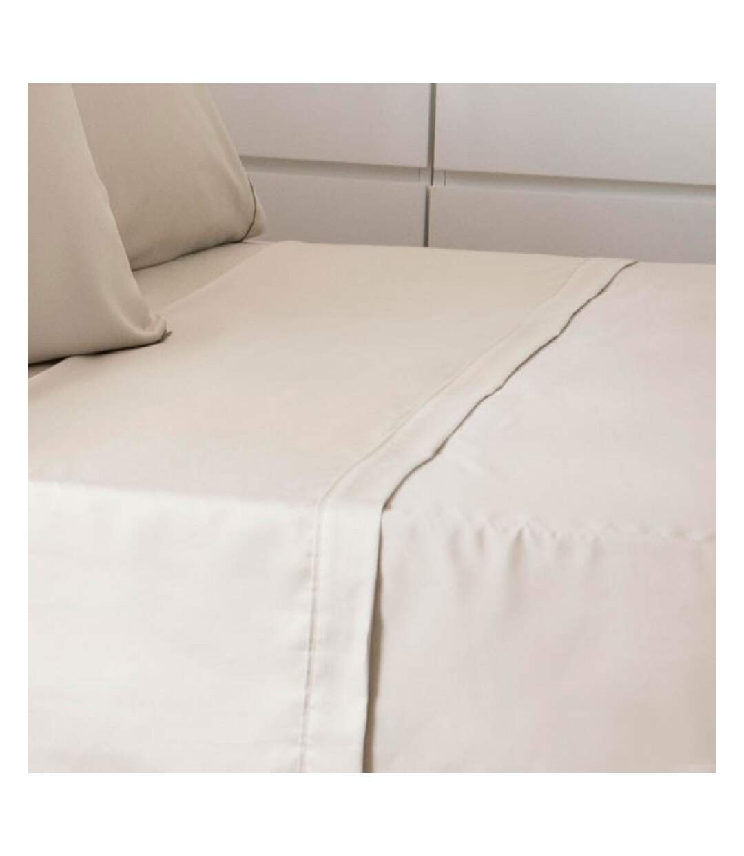 200 thread count egyptian cotton flat sheet oyster Belledorm-3