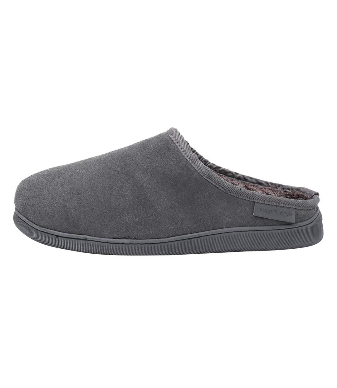 Mens ashton suede slippers grey Hush Puppies-3