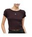 T-Shirt marron femme calvin klein label 2x2-1
