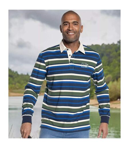 Polo homme écru / bleu marine / bleu / kaki Atlas For Men