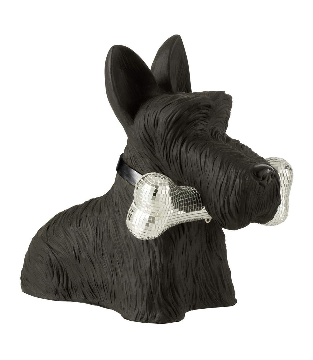 Statuette Terrier Écossais Disco 39cm Noir-1