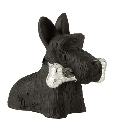 Statuette Terrier Écossais Disco 39cm Noir