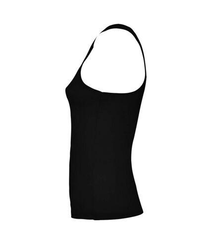 Womens/ladies shura sports tank top solid black Roly