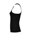 Womens/ladies shura sports tank top solid black Roly