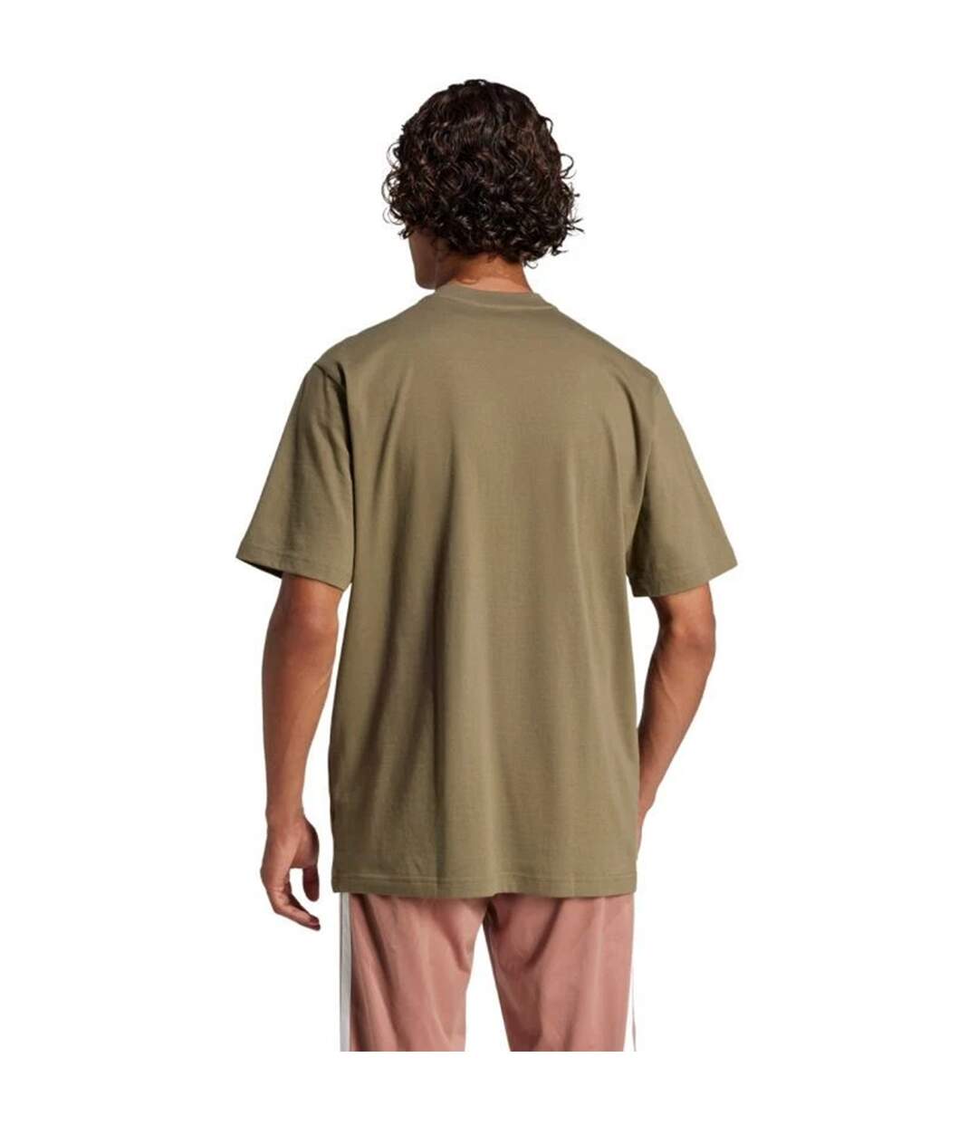 T-shirt Motif/style Linéaire Homme Kaki Adidas-3