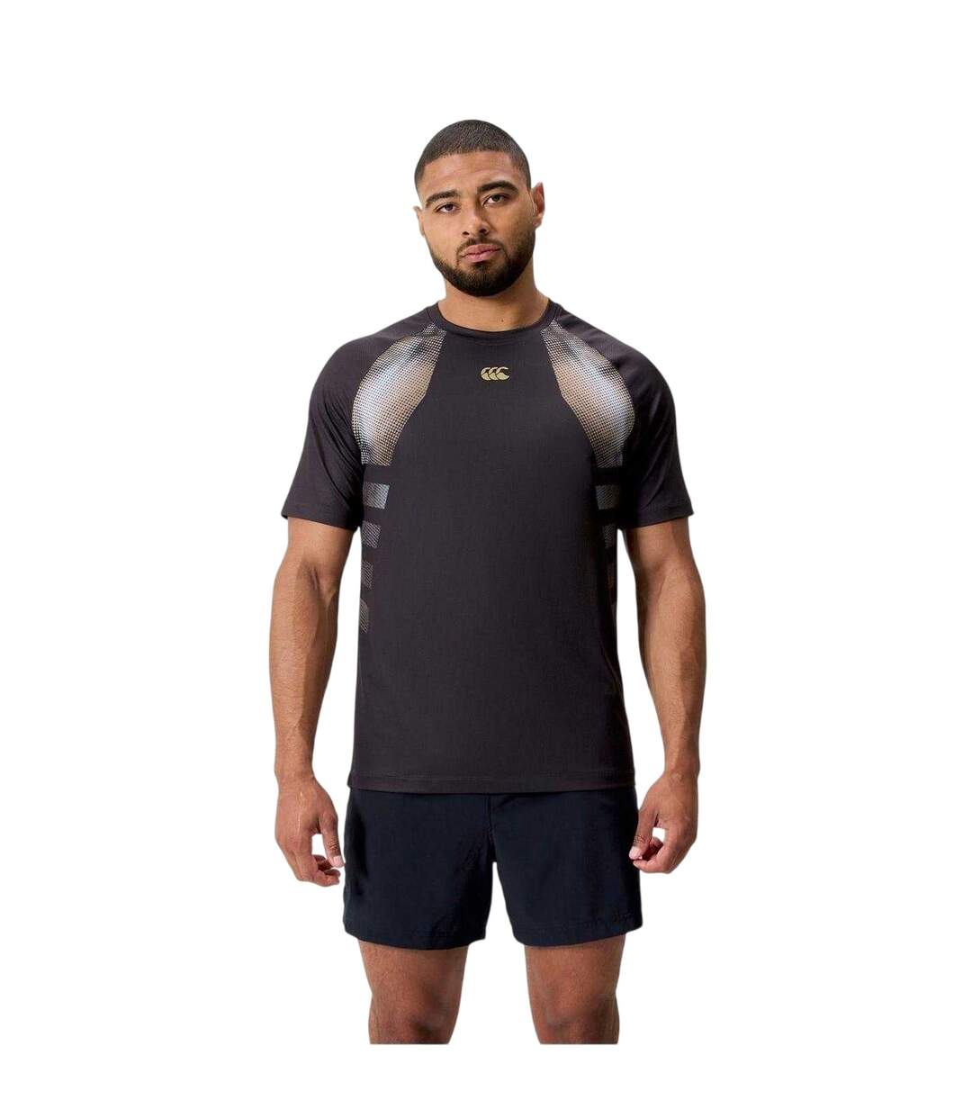 Mens Tempo Logo Regular Raglan T-shirt Black Canterbury-4