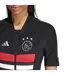 Womens/ladies Ajax Mock Neck Short-sleeved Cycling Jersey Black Adidas-4