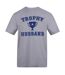 Mens Trophy Husband T-shirt Grey AWD-1