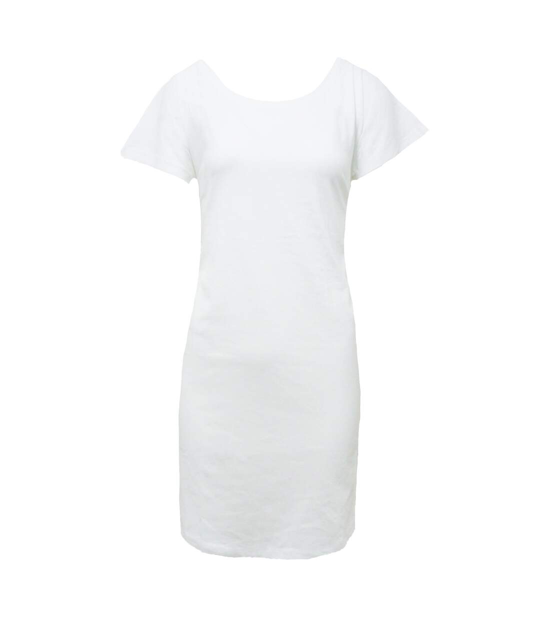 Robe T-shirt Femme Blanc Mantis-2