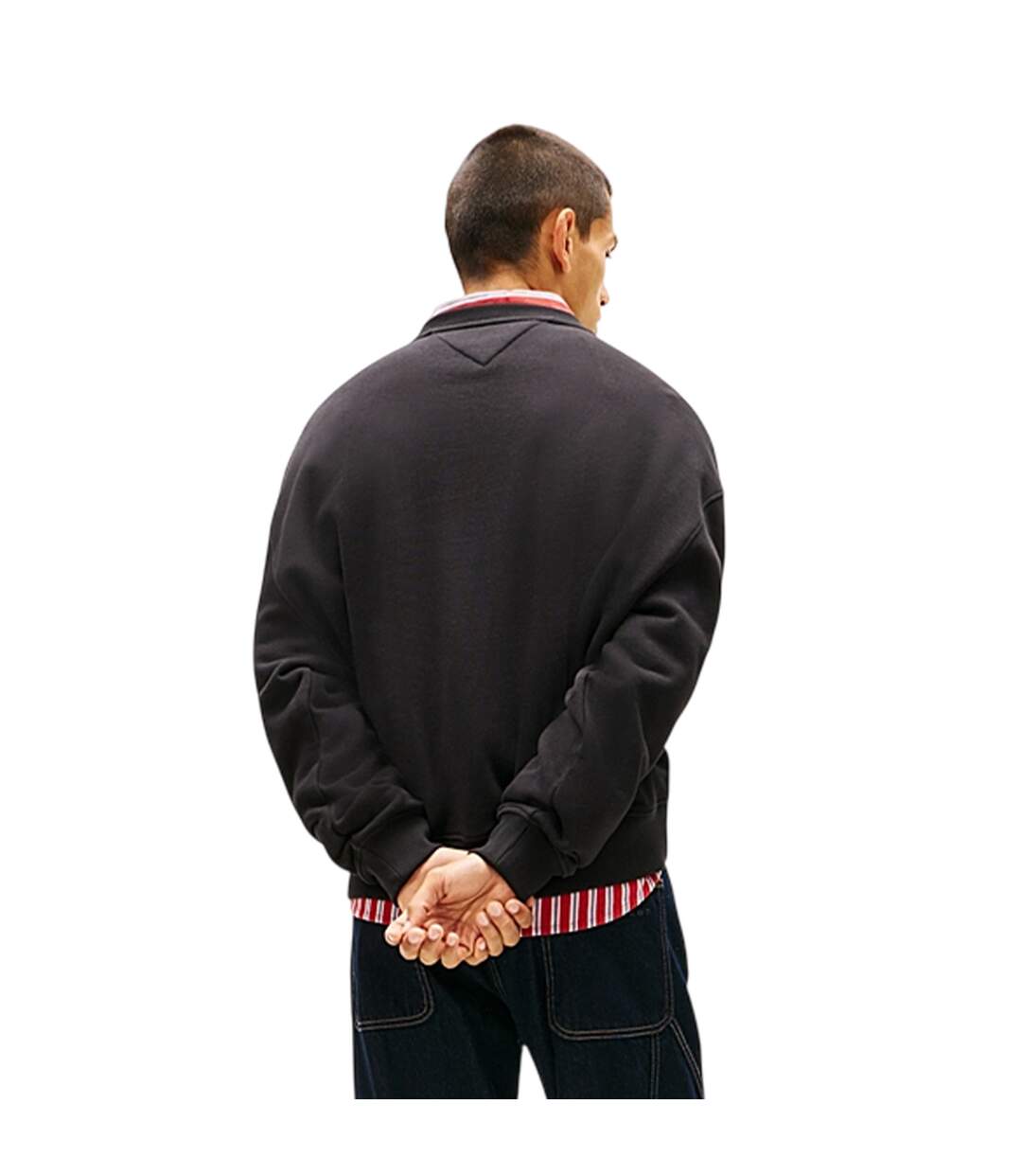 Mens Monochrome Sweatshirt Black Tommy Jeans-3