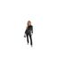 Womens/ladies Gold Detail Belted Long-sleeved Top Black AX Paris-1