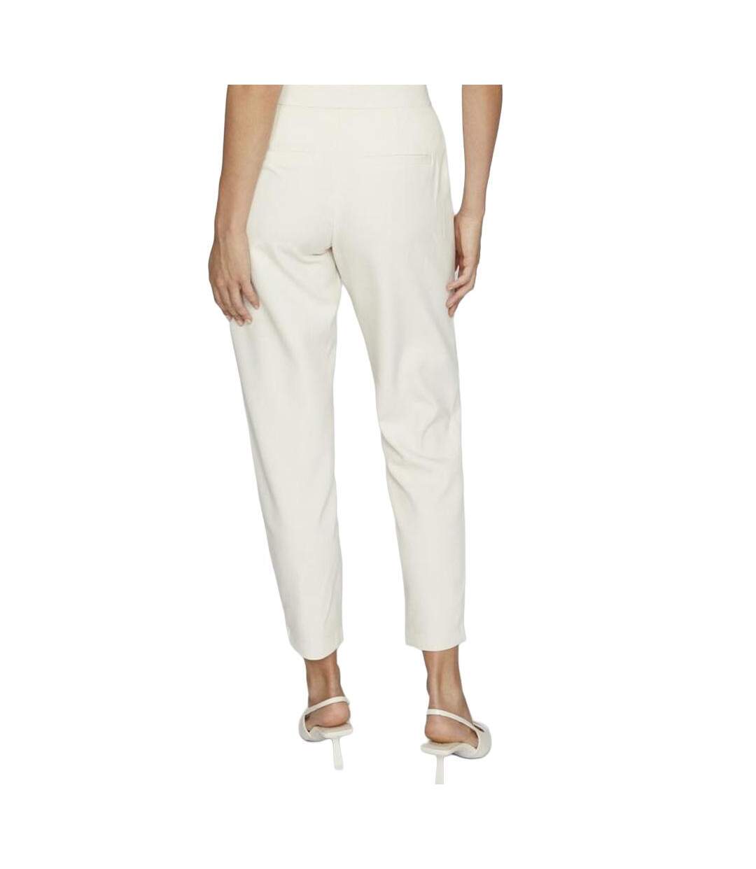 Pantalon slim 7/8 écru femme vila vicarrie lowny-2