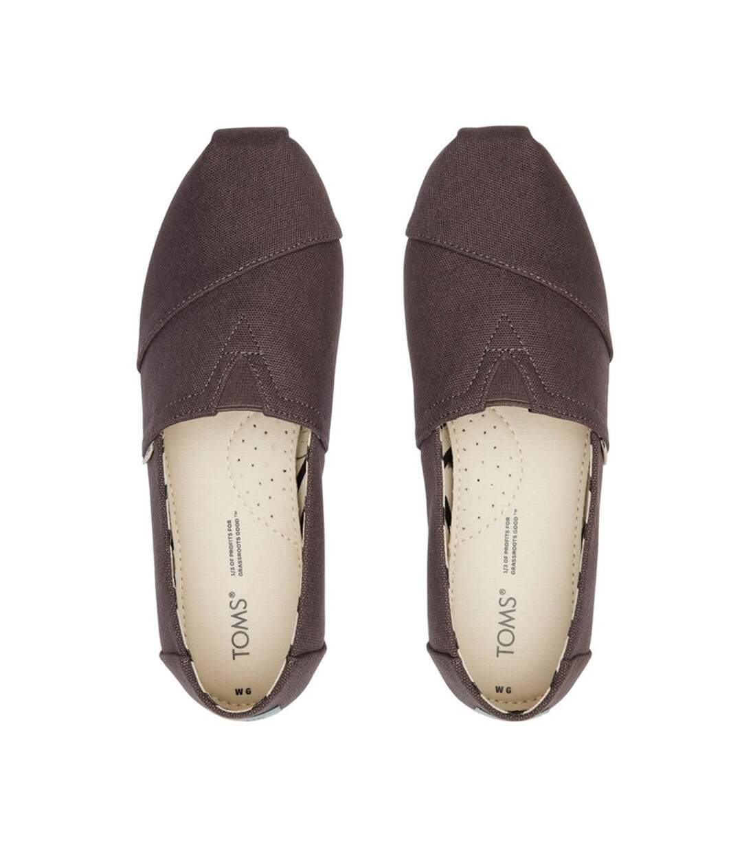 Womens/ladies Alpargata Classic Espadrilles Grey Toms-4