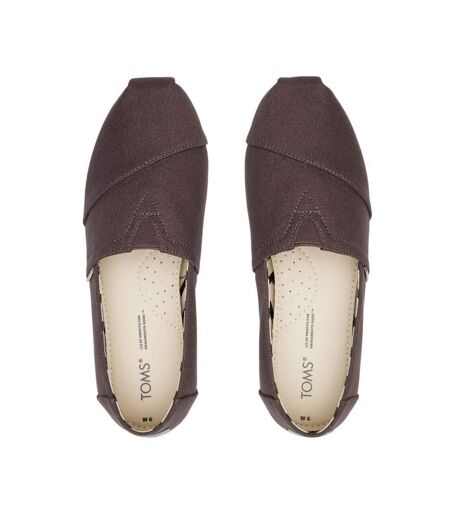 Womens/ladies Alpargata Classic Espadrilles Grey Toms