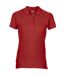 Polo femme rouge Gildan-1