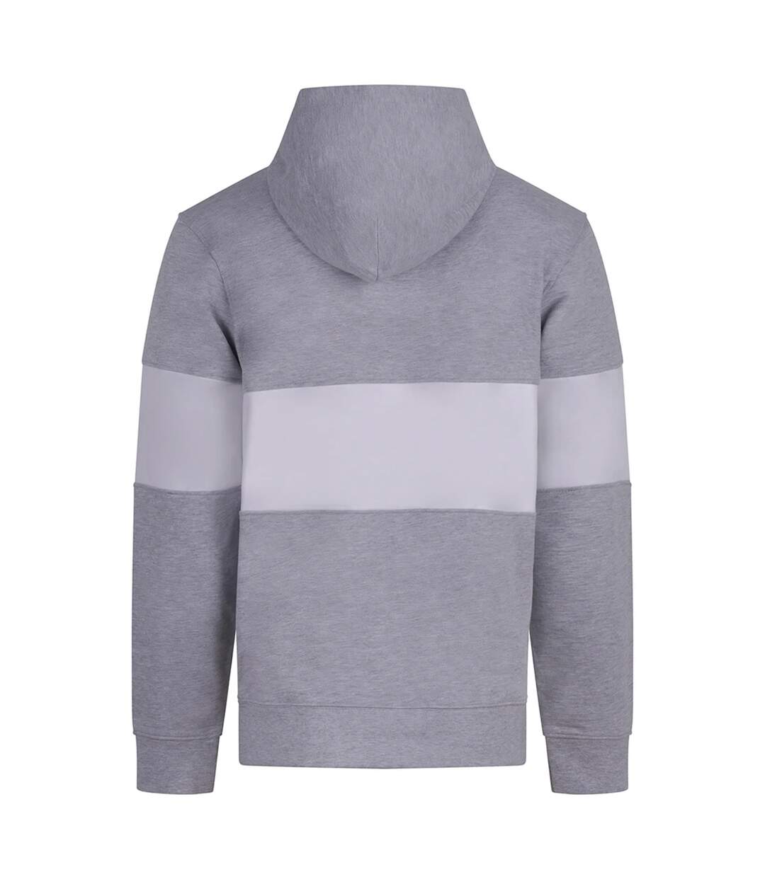 Unisex Adult Panelled Heavyweight Hoodie Bottle Green White Front Row-3