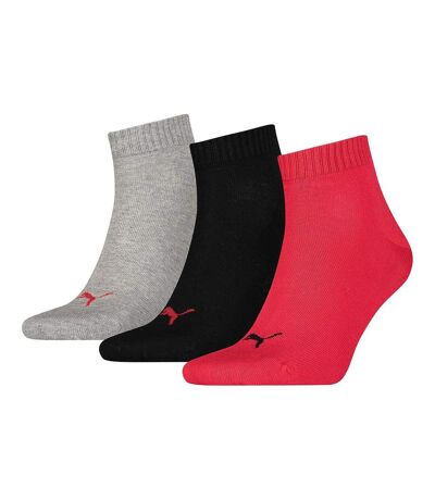 Puma Unisex Adult Quarter Training Ankle Socks (Pack of 3) (Grey) - UTRD697
