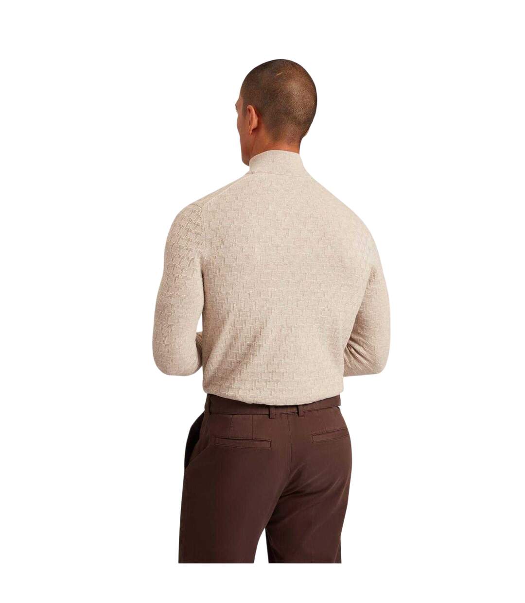 Mens Sweater Top Natural Ted Baker-3