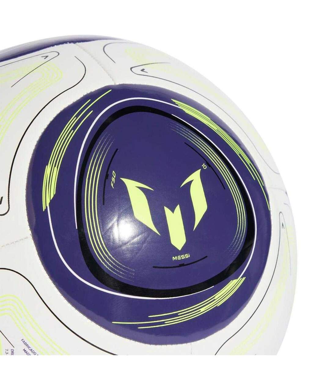 Ballon De Foot Style Lionel Messi Club Taille 5 Blanc Violet Noir Jaune Adidas-3