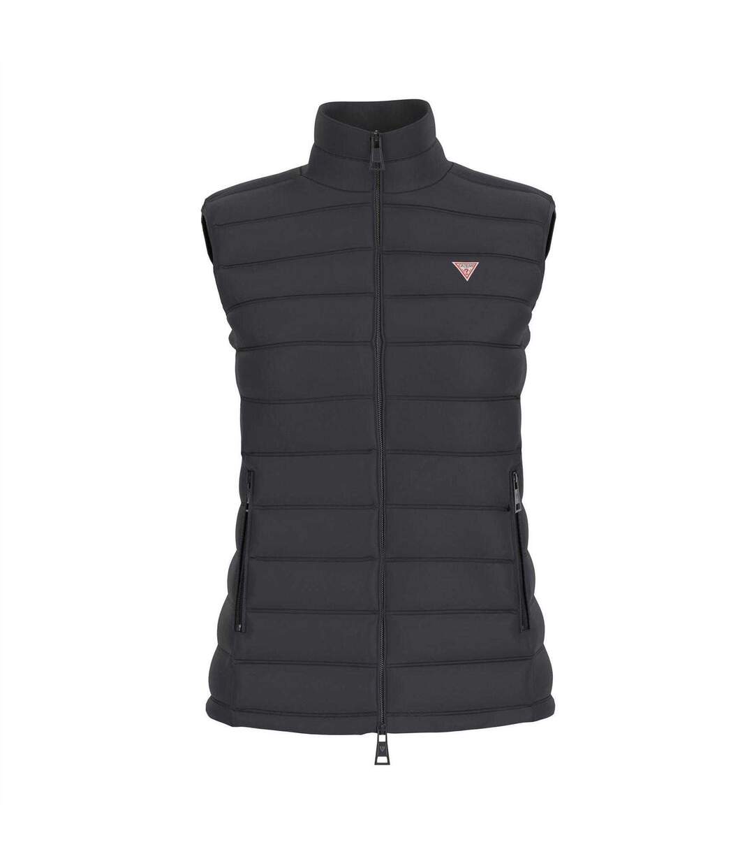 Womens/ladies Quilted Gilet Jet Black Guess-1