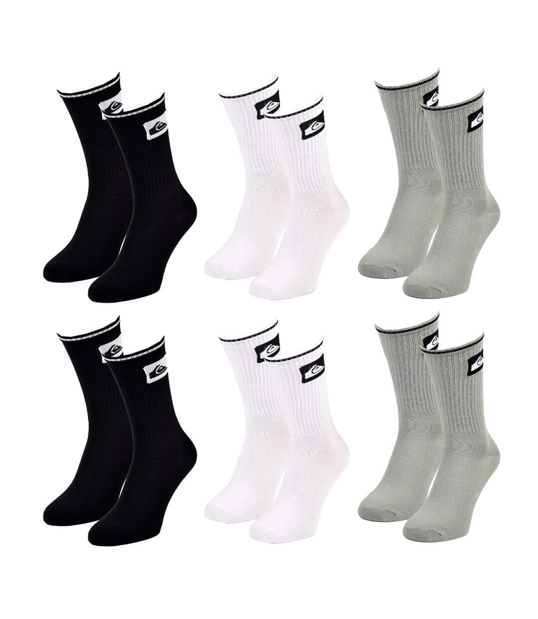 Chaussettes QUIKSILVER REGULAR CREW - Pack de 6-2