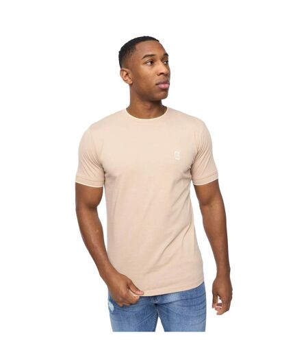 T-shirt Einstip Homme Beige Gris Chiné Crosshatch