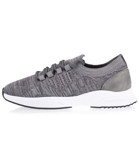 Isotoner Baskets homme slip on avec lacets, semelle mémoire de forme