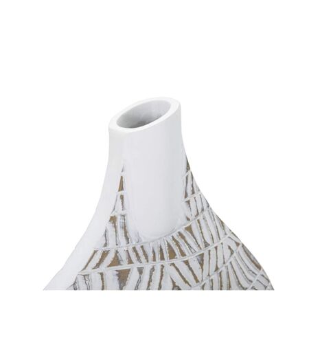 Vase Déco Abstrait Nairobi 46cm Blanc
