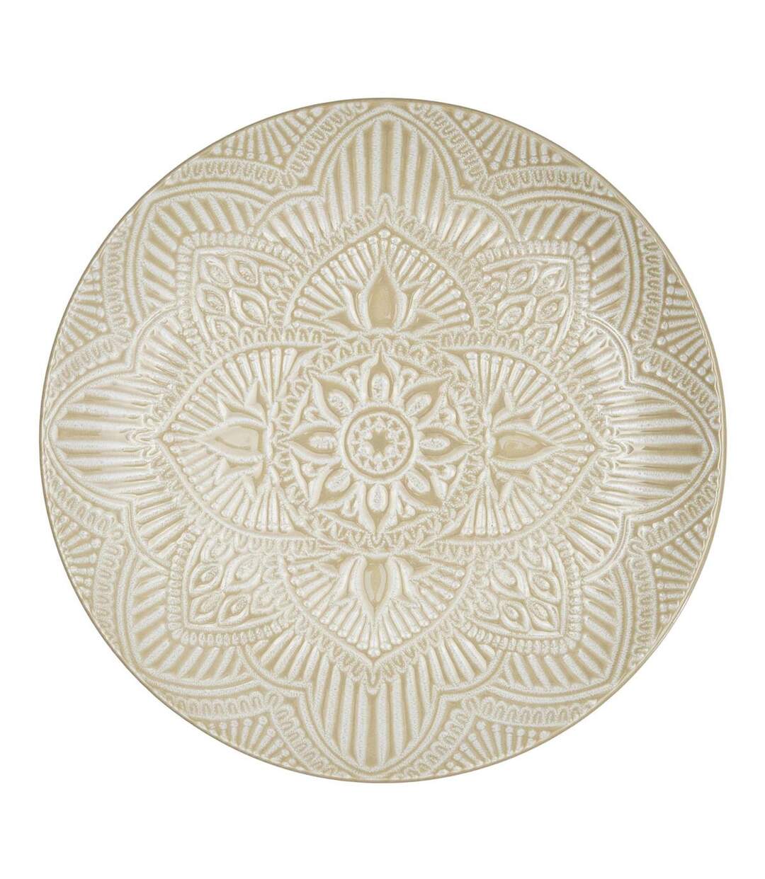 Lot de 6 Assiettes Plates Sahara 27cm Beige-1