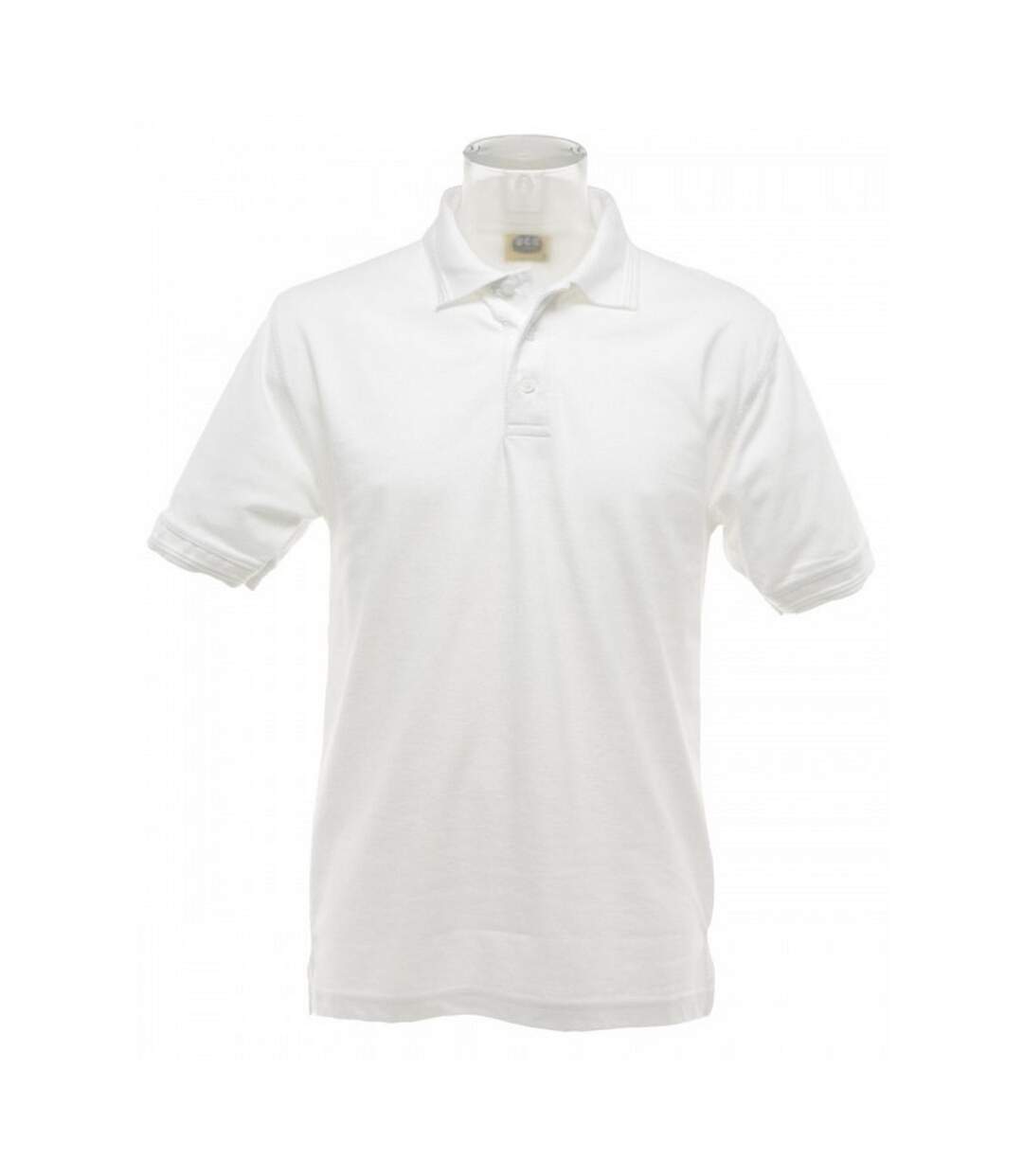 UCC 50/50 Mens Heavyweight Plain Pique Short Sleeve Polo Shirt (White) - UTBC1195-3