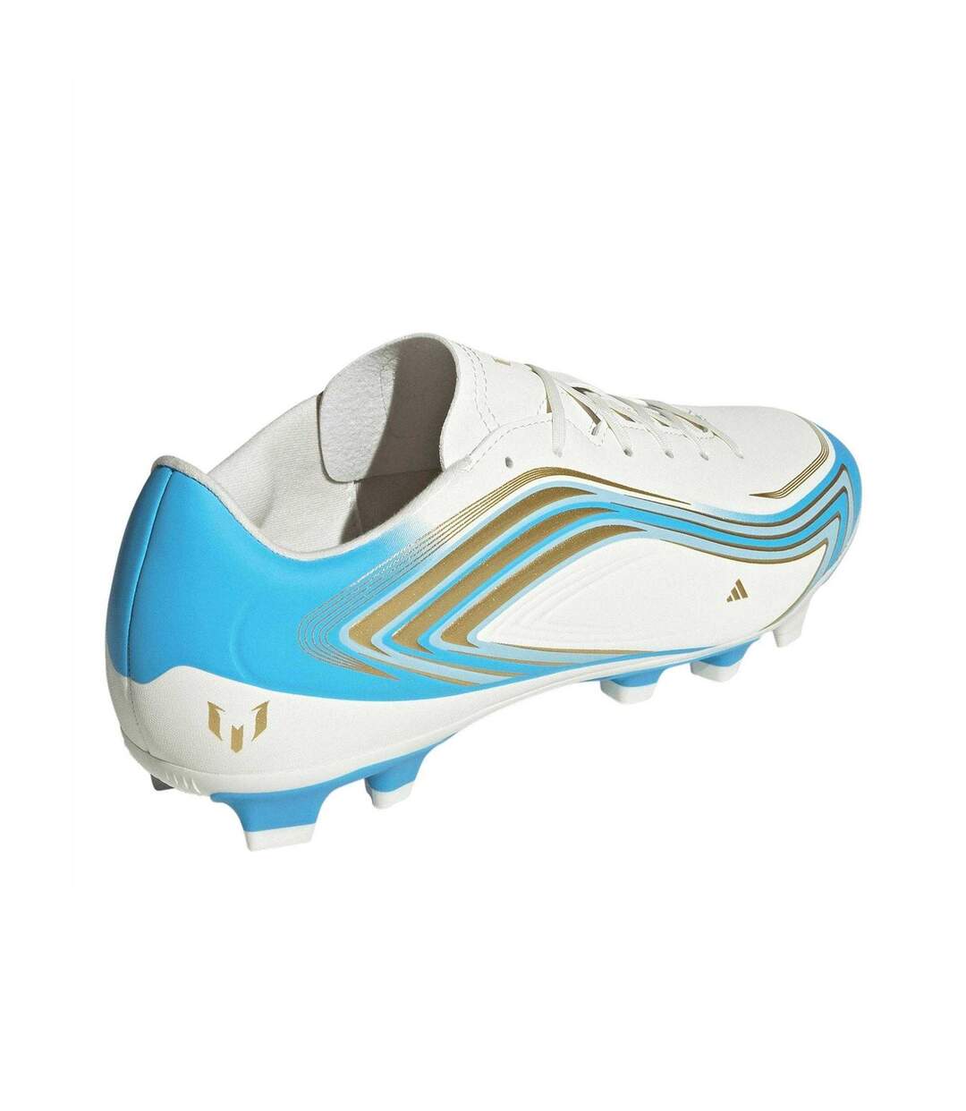 Mens F50 Club Firm Ground Football Boots Cream Blue Gold Adidas-2