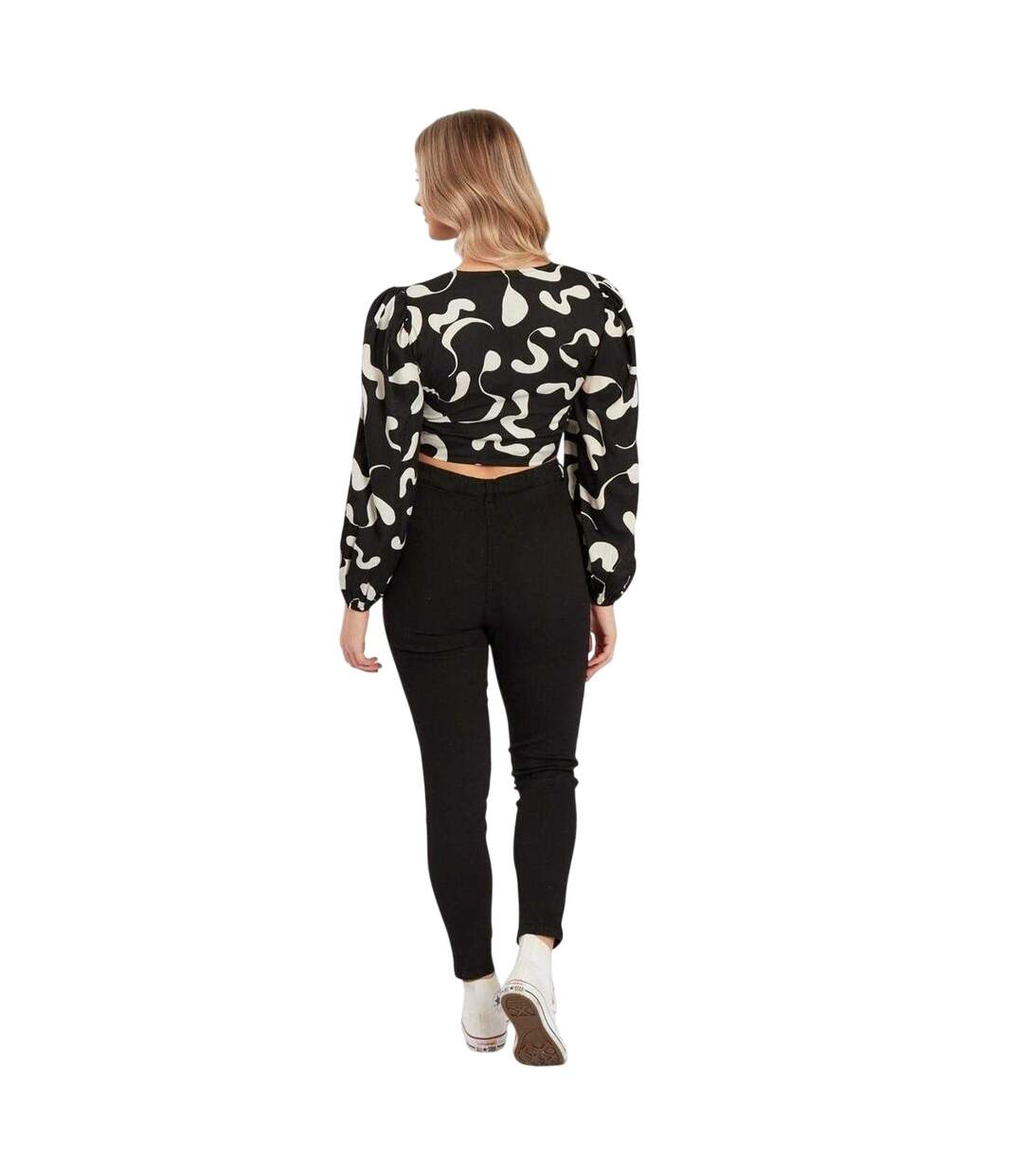 Womens/ladies Jeggings Black Influence-2