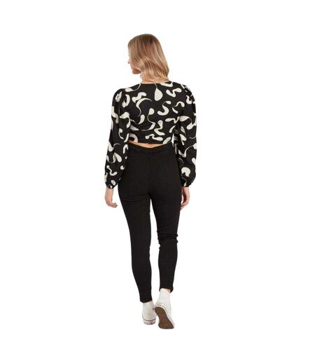 Womens/ladies Jeggings Black Influence
