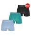 Lot De 3  Boxers Homme Noir Bleu Calvin Klein-1