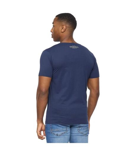 Mens Athwood T-shirt Navy Crosshatch