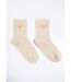 Chaussettes fil métallisé message BISOU-1