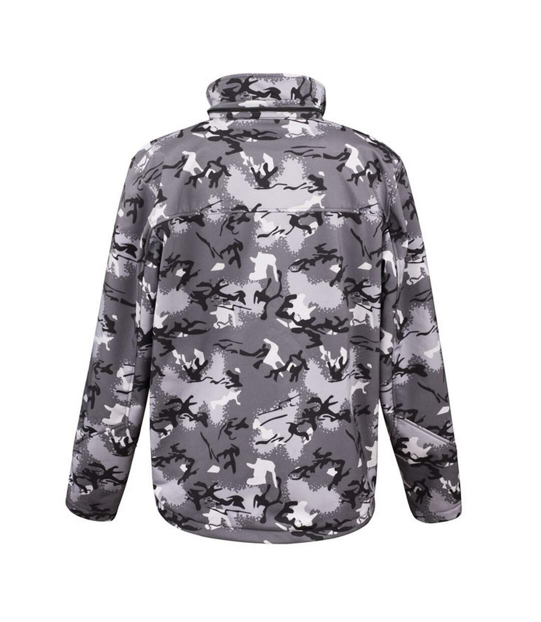 Result Core Mens Camo TX Performance Hooded Softshell Jacket (Camo Charcoal)